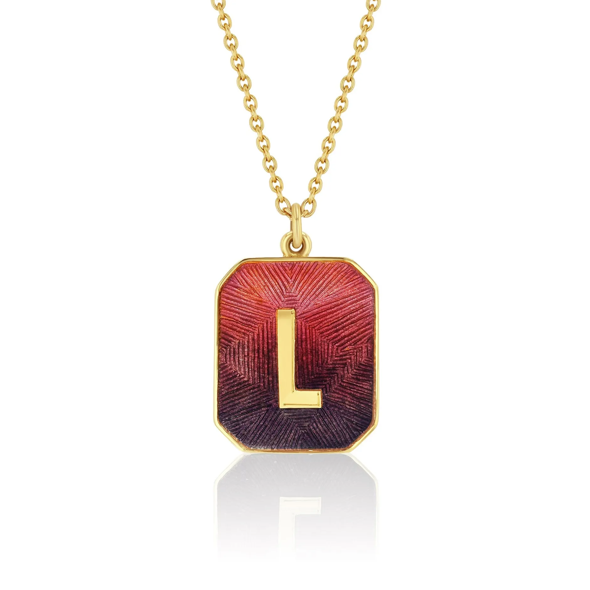 Alphabet Sunset Enamel Letter Necklace (Small)^Brooke Gregson Best Sale