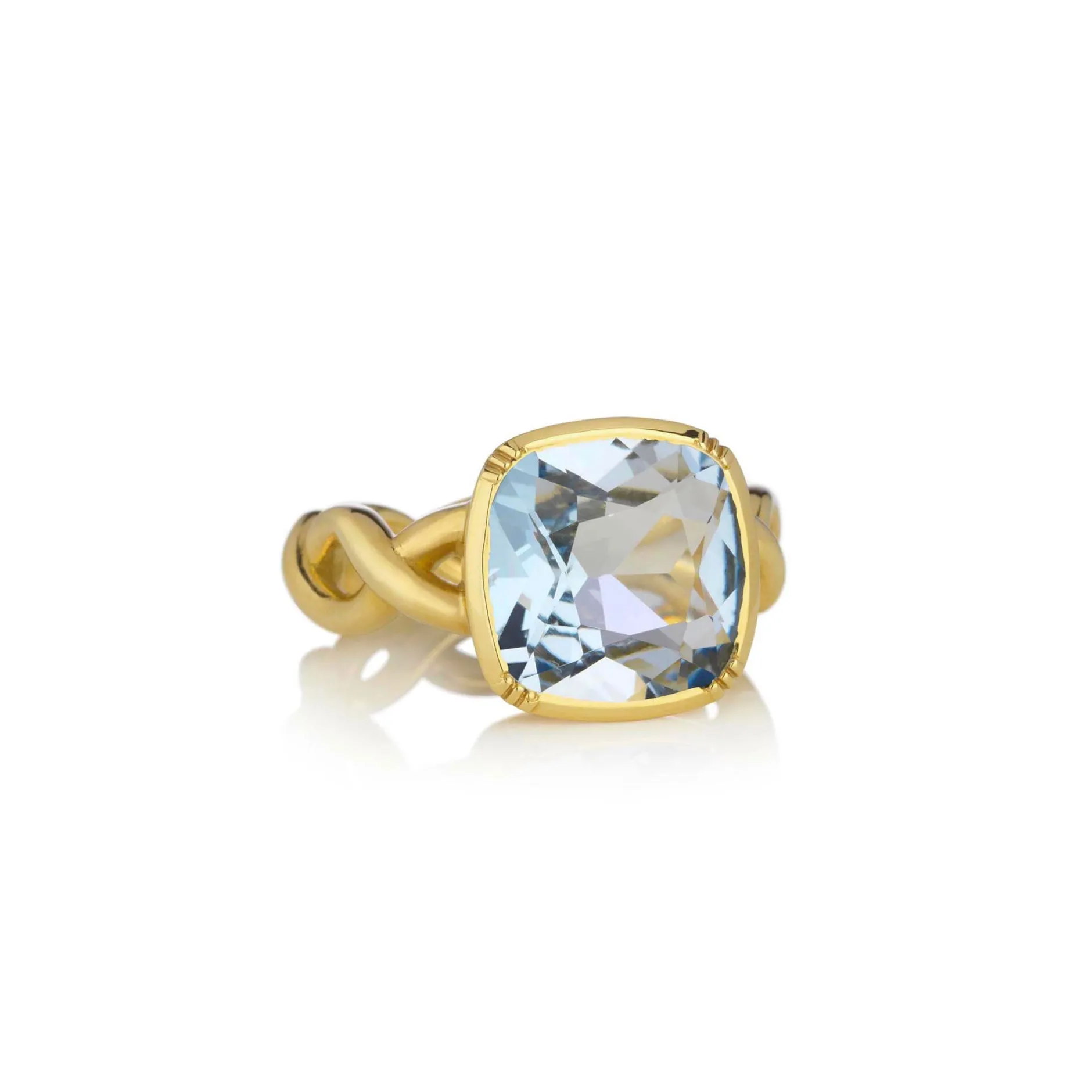 AQUAMARINE TWIST RING^Brooke Gregson Store