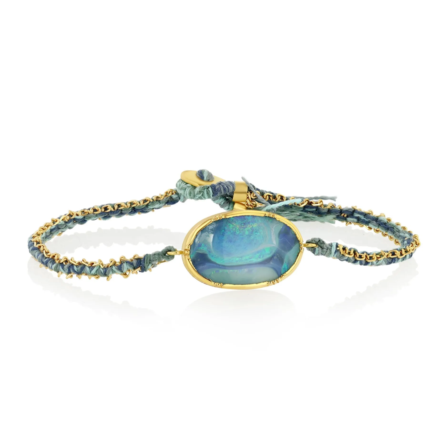 BOULDER OPAL ELLIPSE SILK GOLD BRACELET^Brooke Gregson Cheap