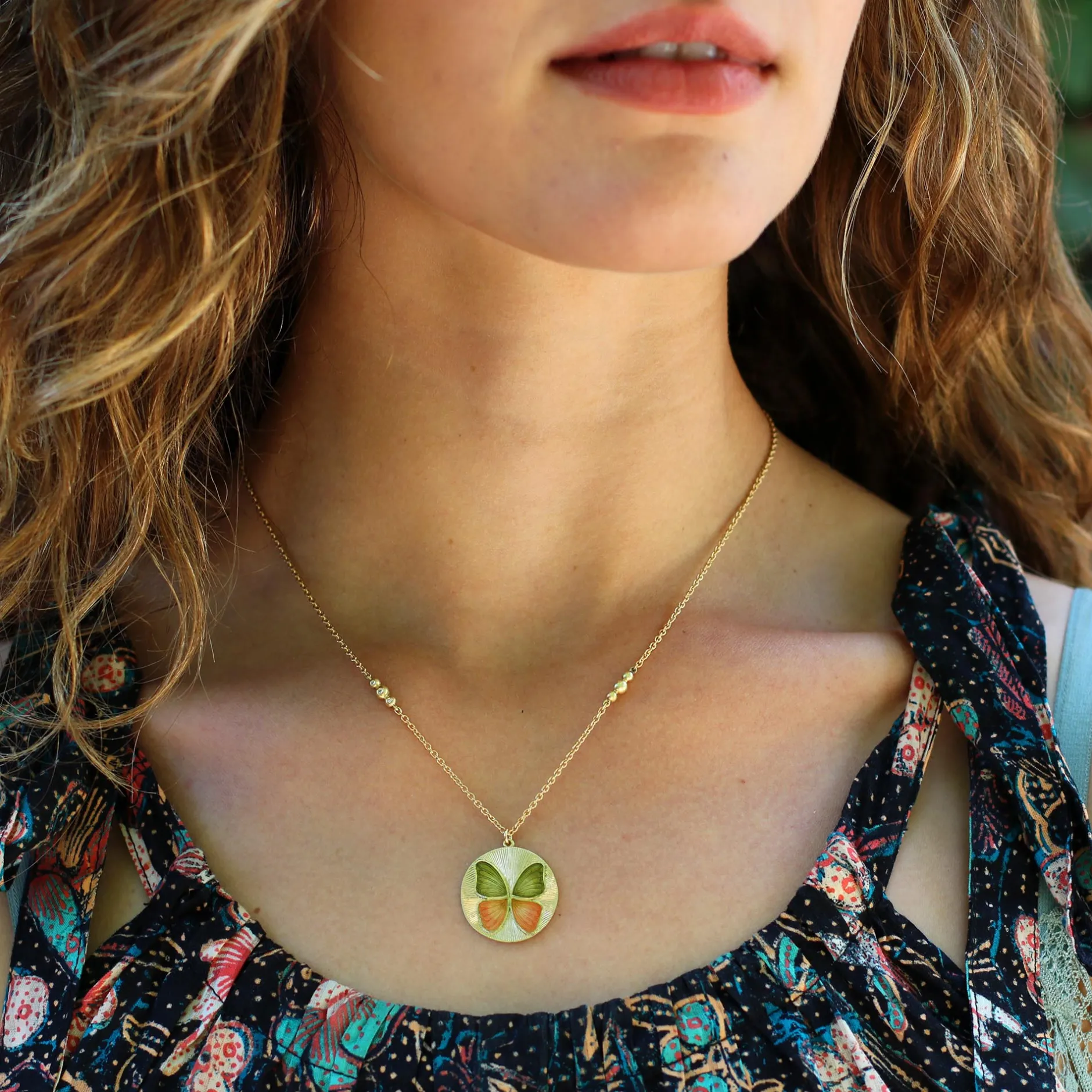 BUTTERFLY ENAMEL NECKLACE^Brooke Gregson Best