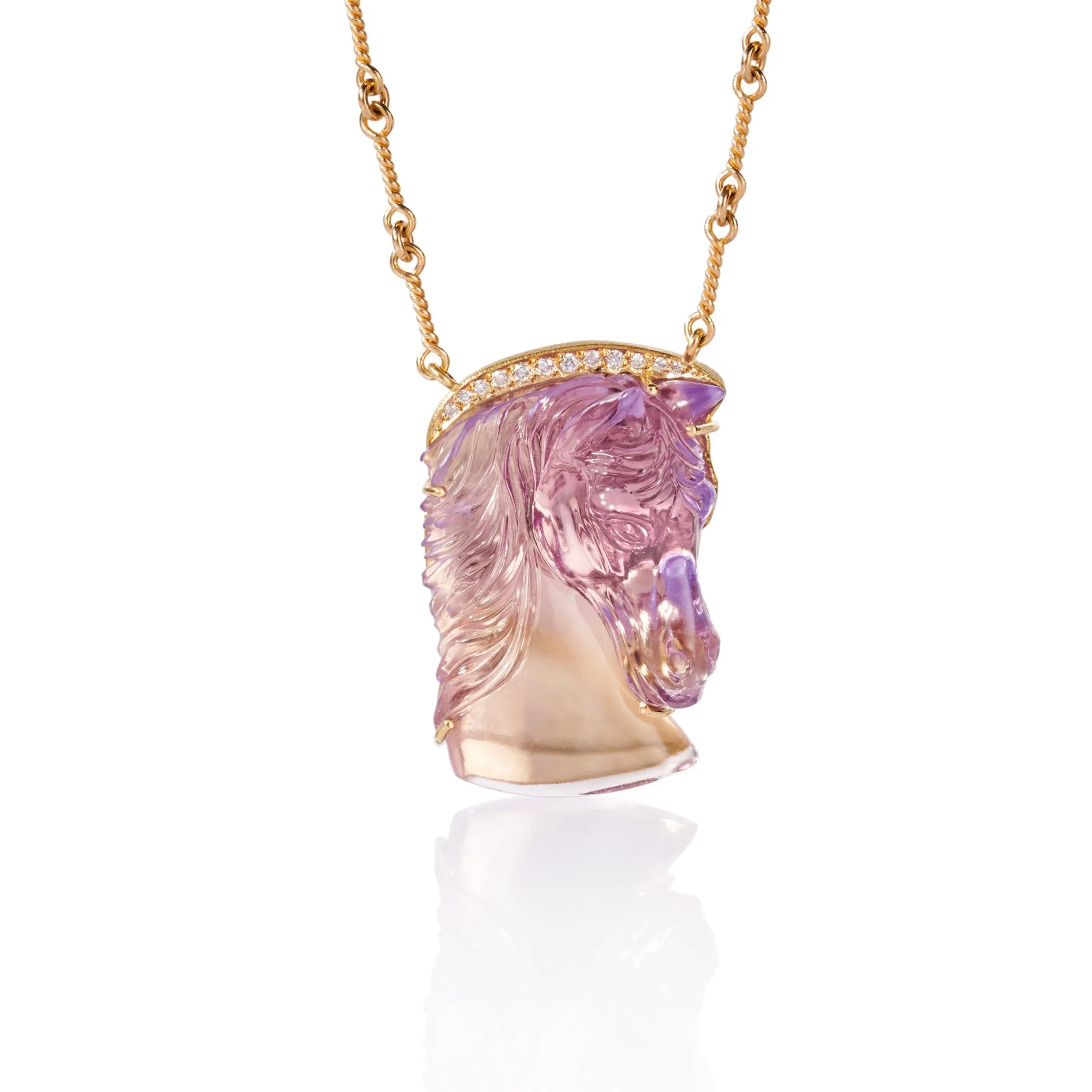 Carved Ametrine Horse Necklace^Brooke Gregson Online