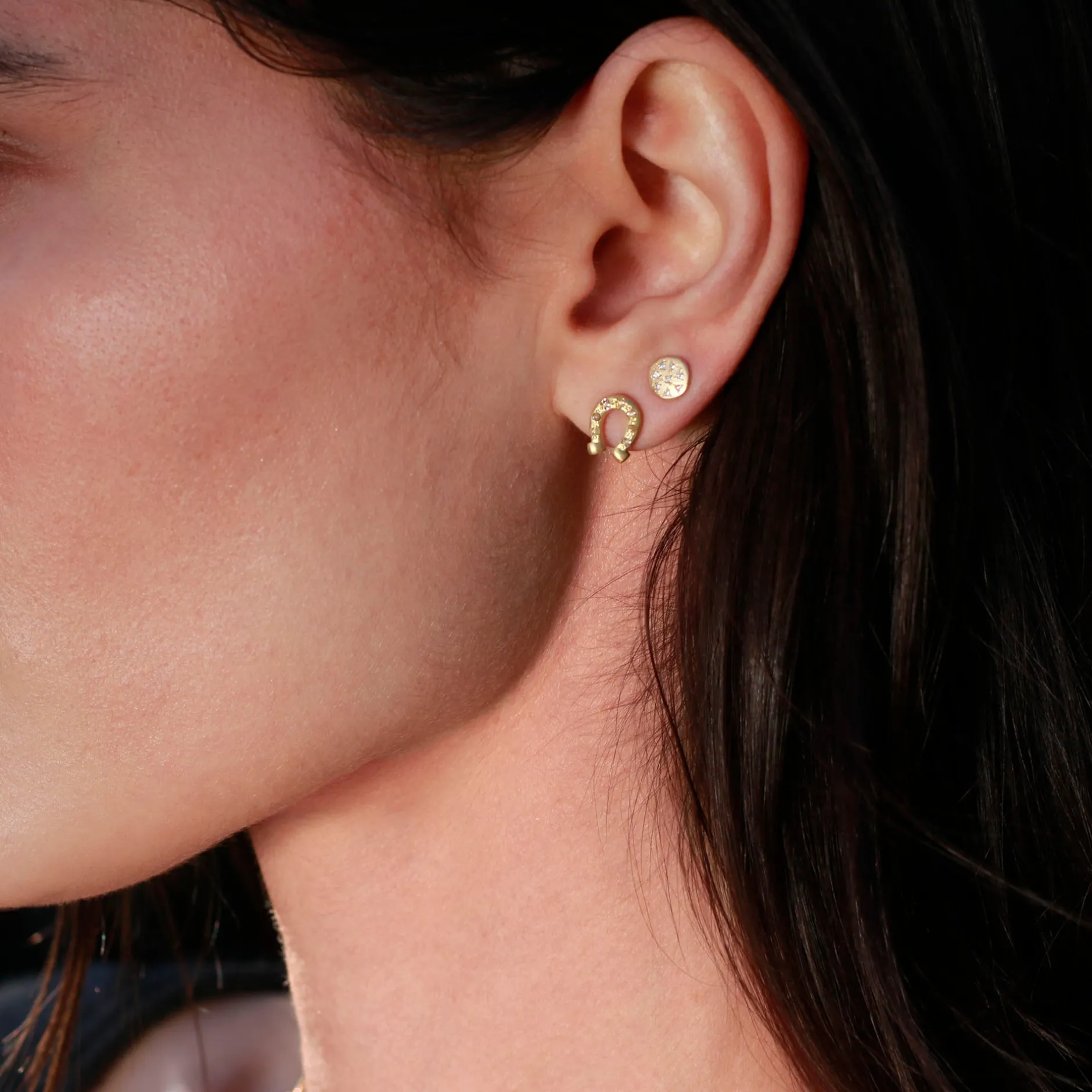 Diamond Horseshoe Earrings^Brooke Gregson New