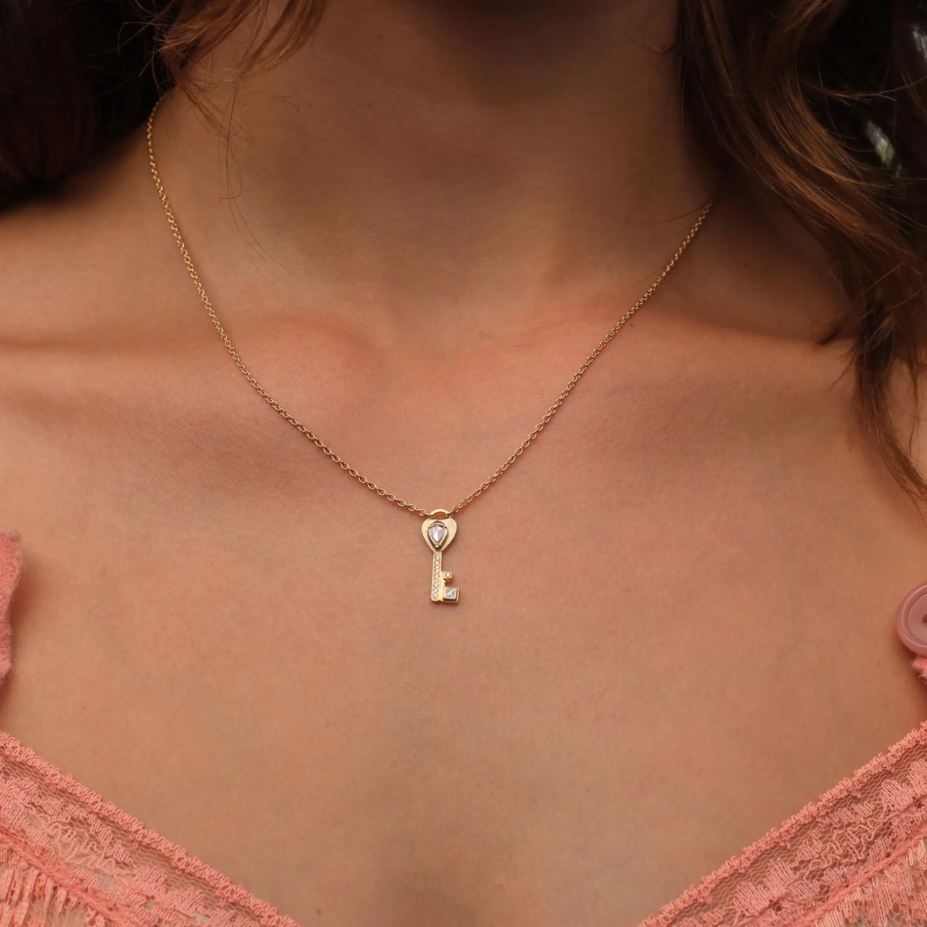 DIAMOND KEY NECKLACE^Brooke Gregson Cheap