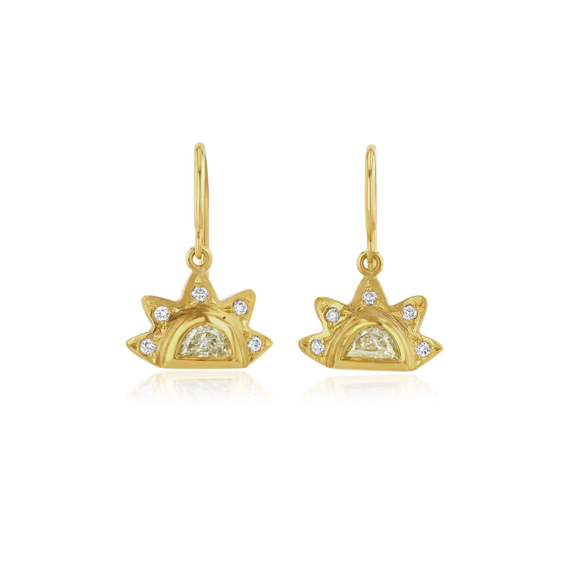 DIAMOND SUN BEAM EARRINGS^Brooke Gregson Shop