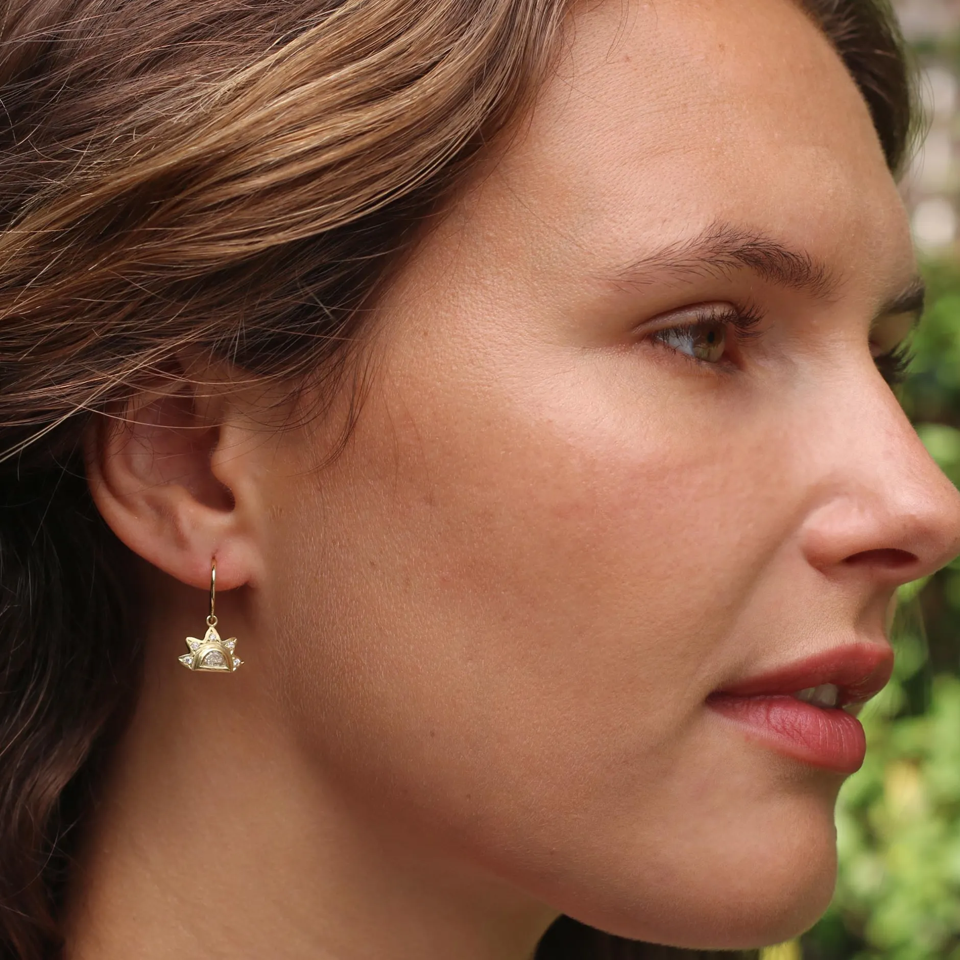 DIAMOND SUN BEAM EARRINGS^Brooke Gregson Shop