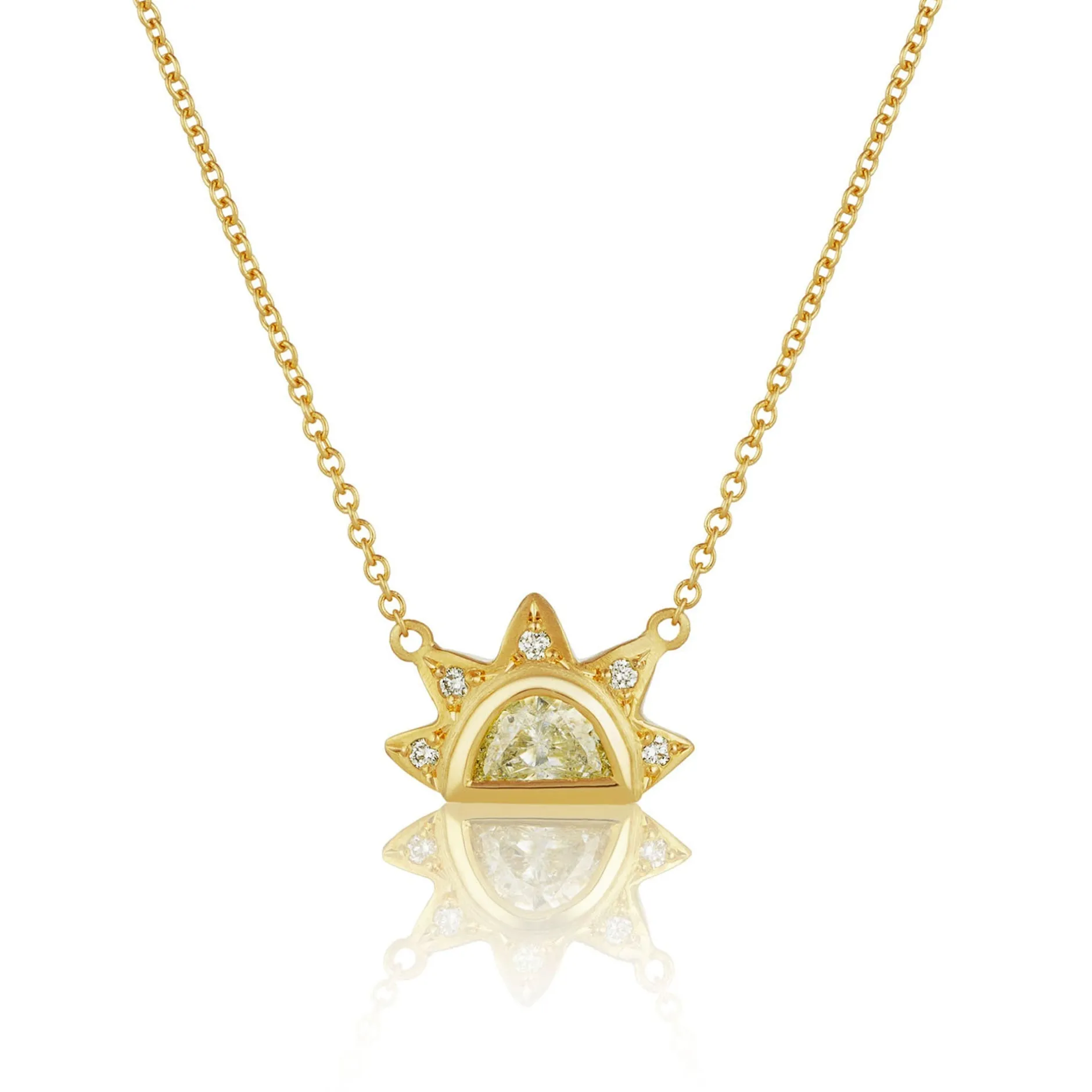 DIAMOND SUN BEAM NECKLACE^Brooke Gregson Online