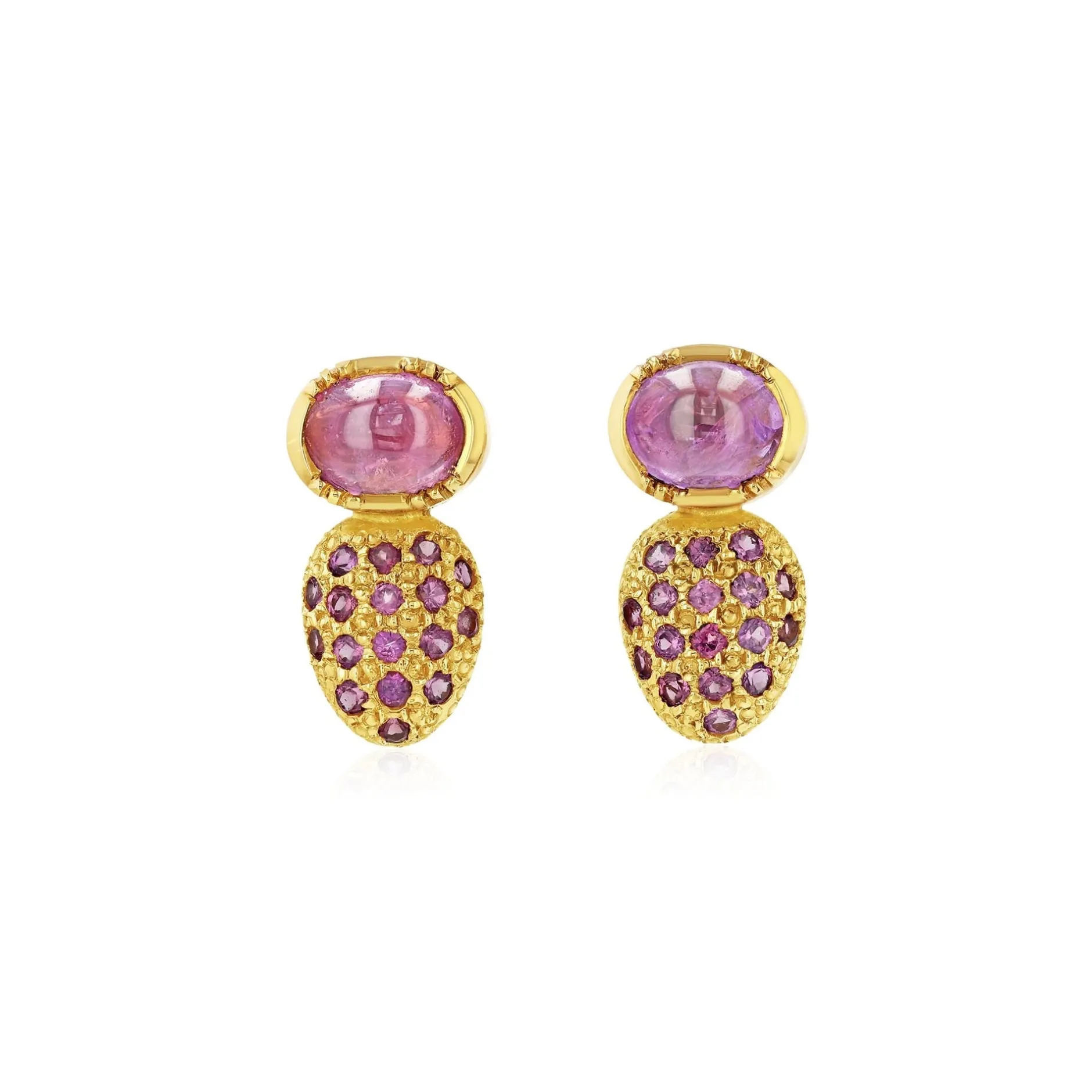 DOUBLE ORBIT SAPPHIRE GARNET EARRINGS^Brooke Gregson Flash Sale