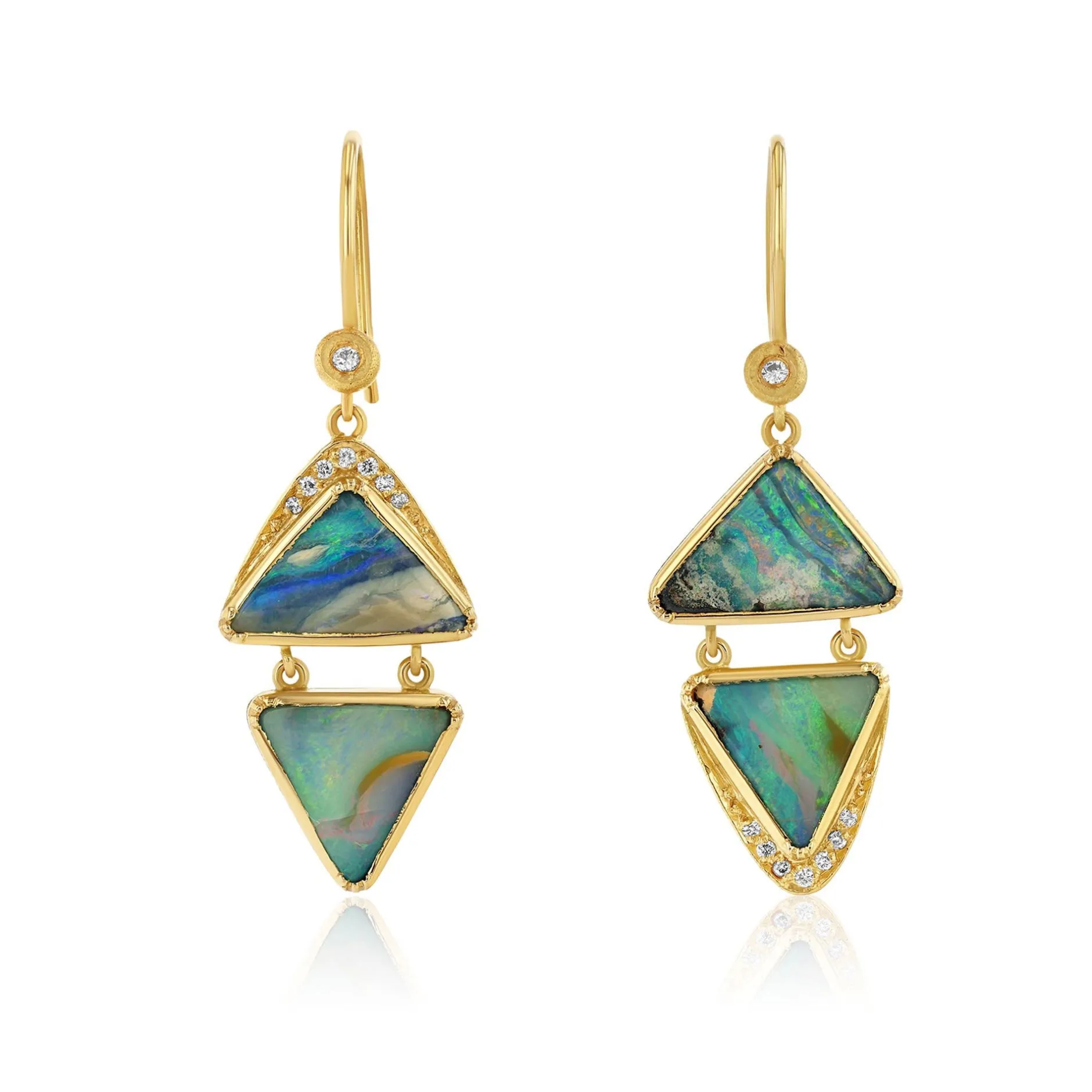 DOUBLE PYRAMID OPAL EARRINGS^Brooke Gregson Best Sale