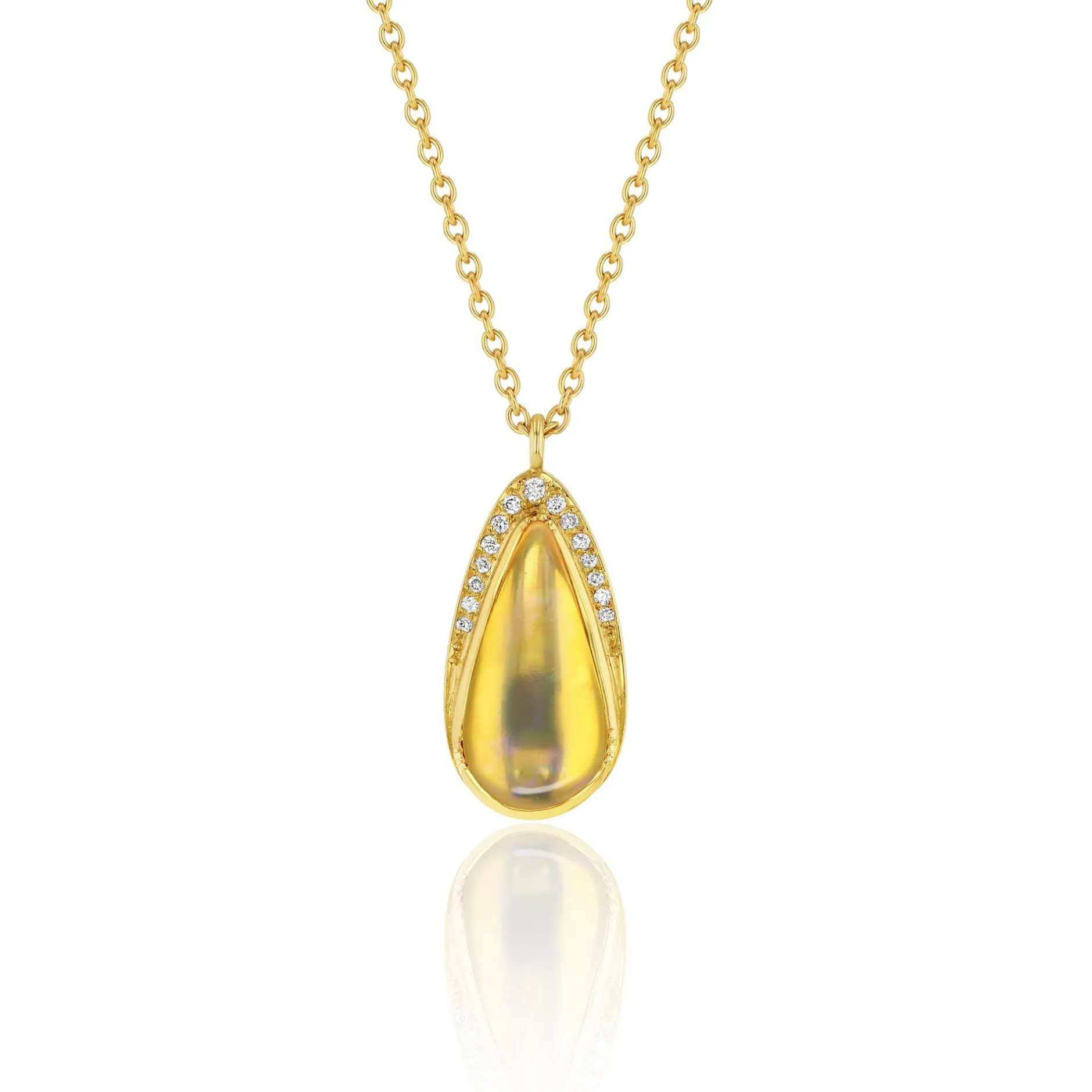 ELLIPSE HALO FIRE OPAL NECKLACE^Brooke Gregson Online