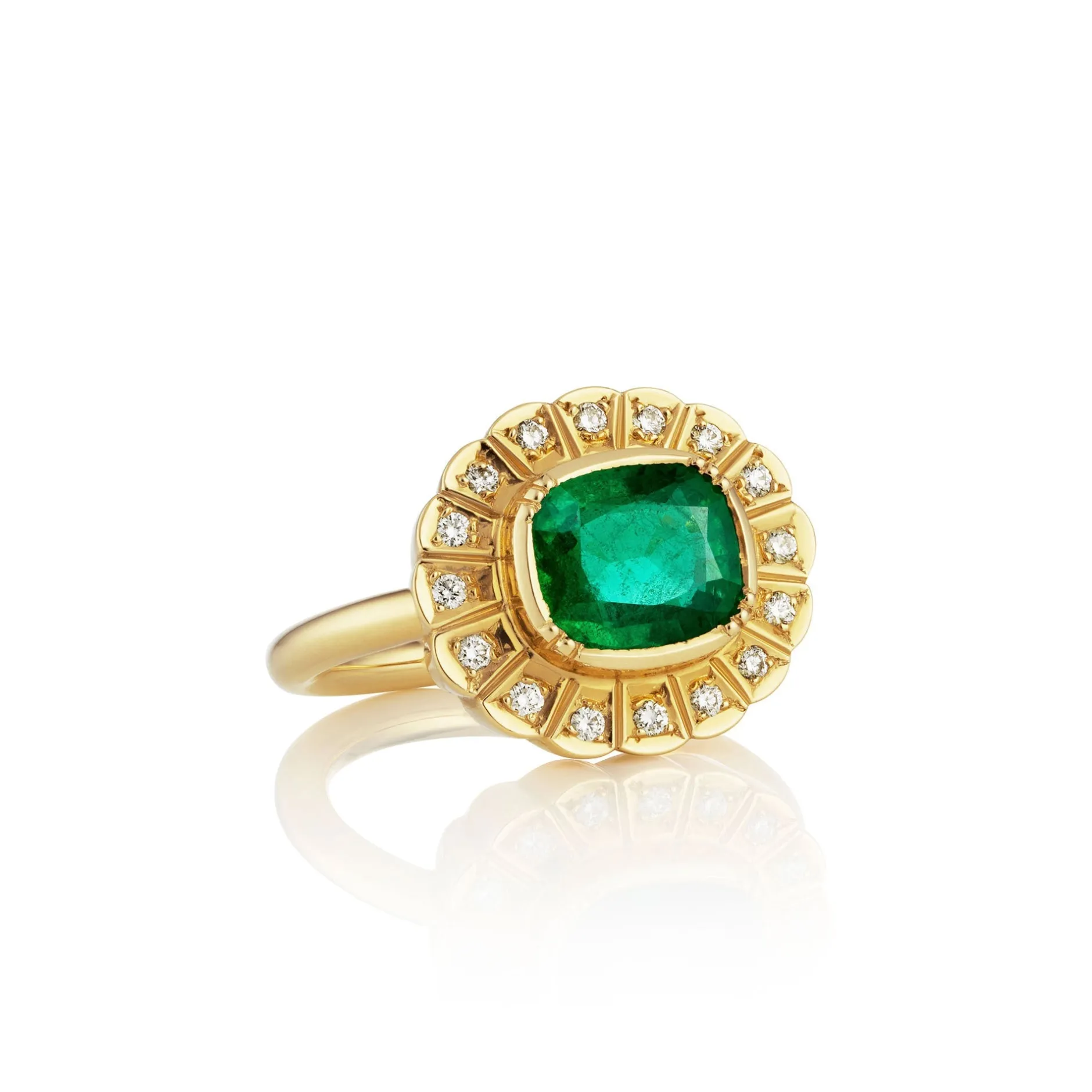 EMERALD DIAMOND CROWN RING^Brooke Gregson Best Sale