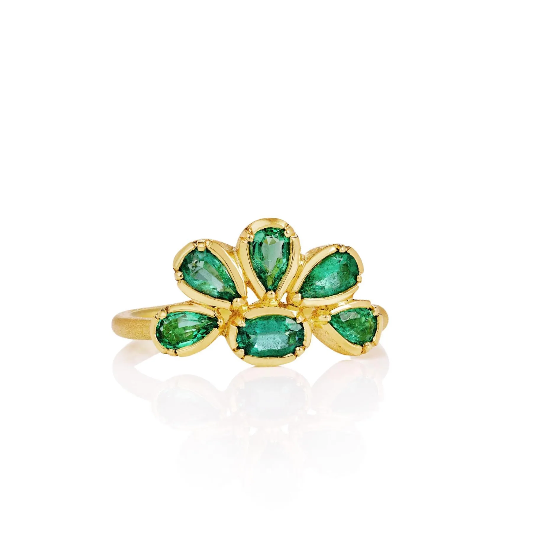 EMERALD FLOWER RING^Brooke Gregson New