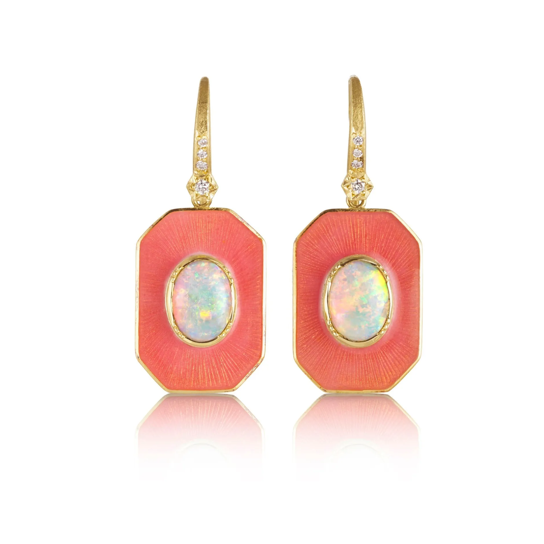 FANTASIA OPAL ENAMEL DROP EARRINGS^Brooke Gregson Shop