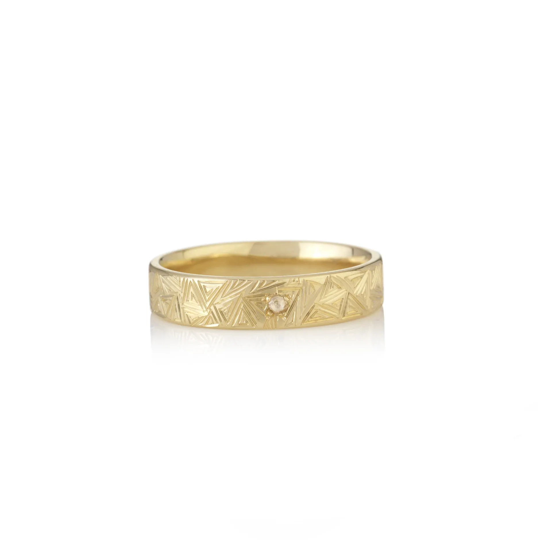 Hera Engraved diamond Band^Brooke Gregson Sale