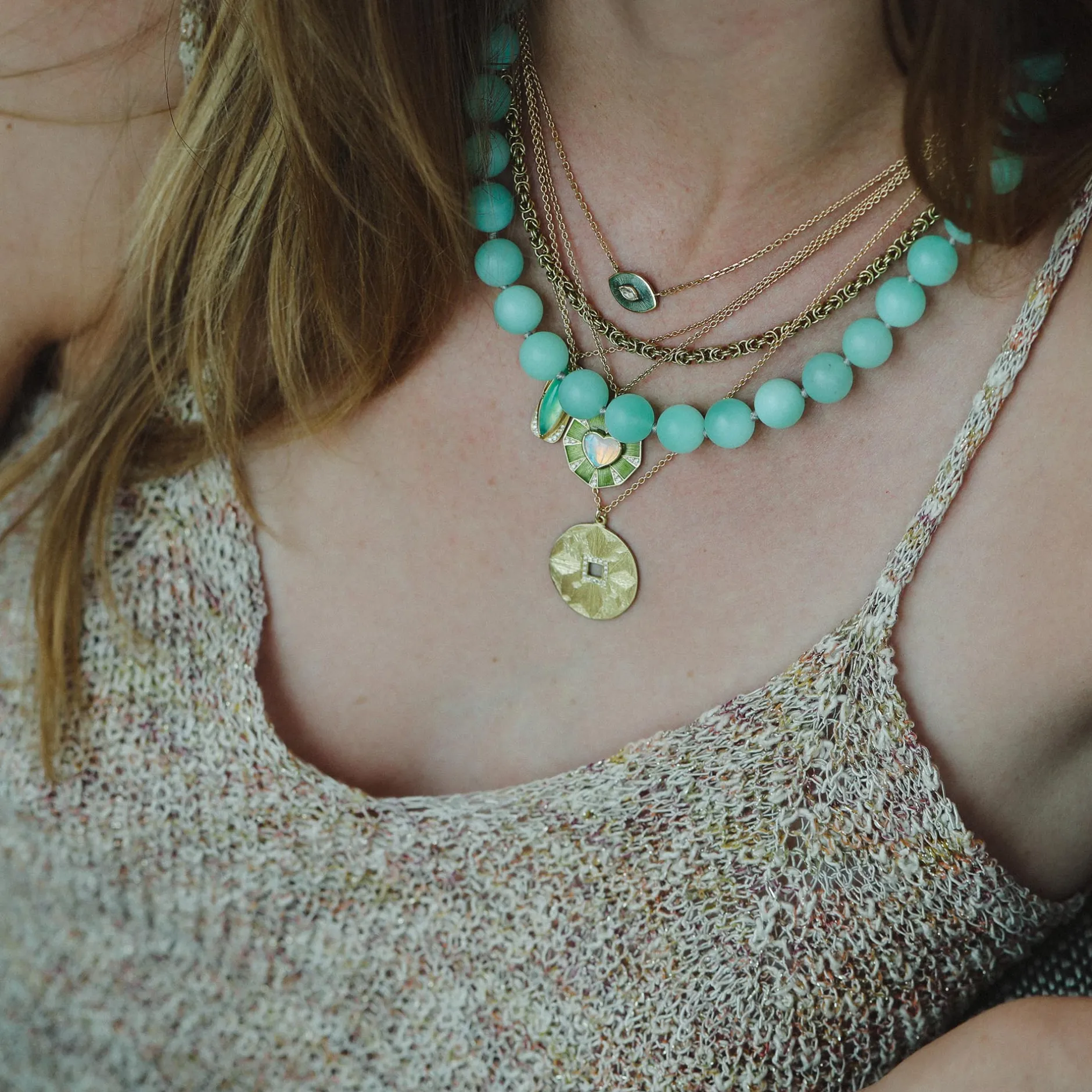 HONED CHRYSOPRASE GLOBE BEAD NECKLACE^Brooke Gregson Best Sale