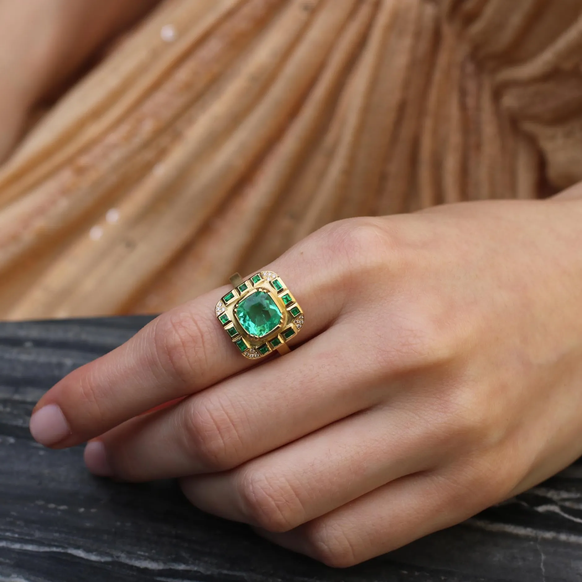 MONDRIAN EMERALD RING^Brooke Gregson Best Sale