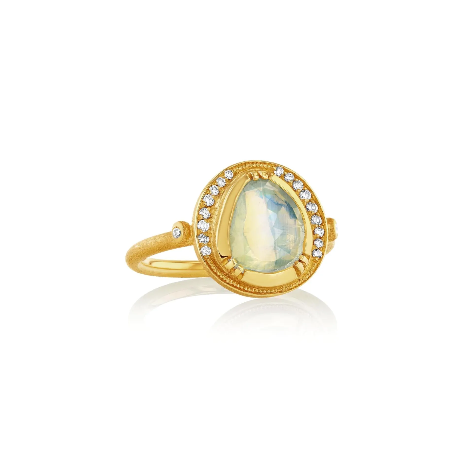 Moonstone Orbit Halo Ring^Brooke Gregson Outlet