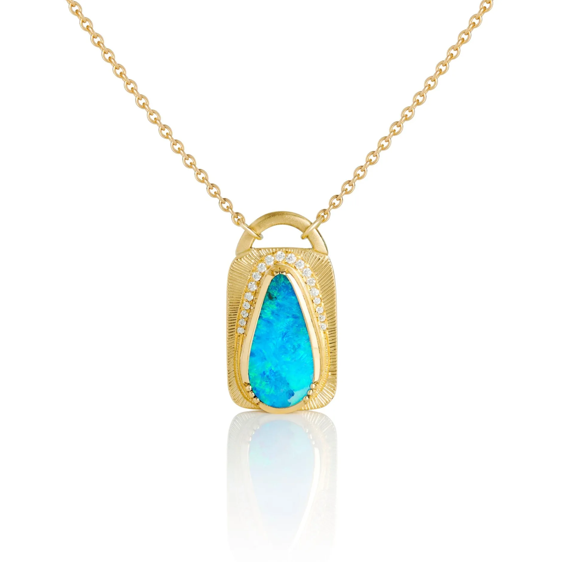 OPAL DIAMOND LOCK NECKLACE^Brooke Gregson Discount