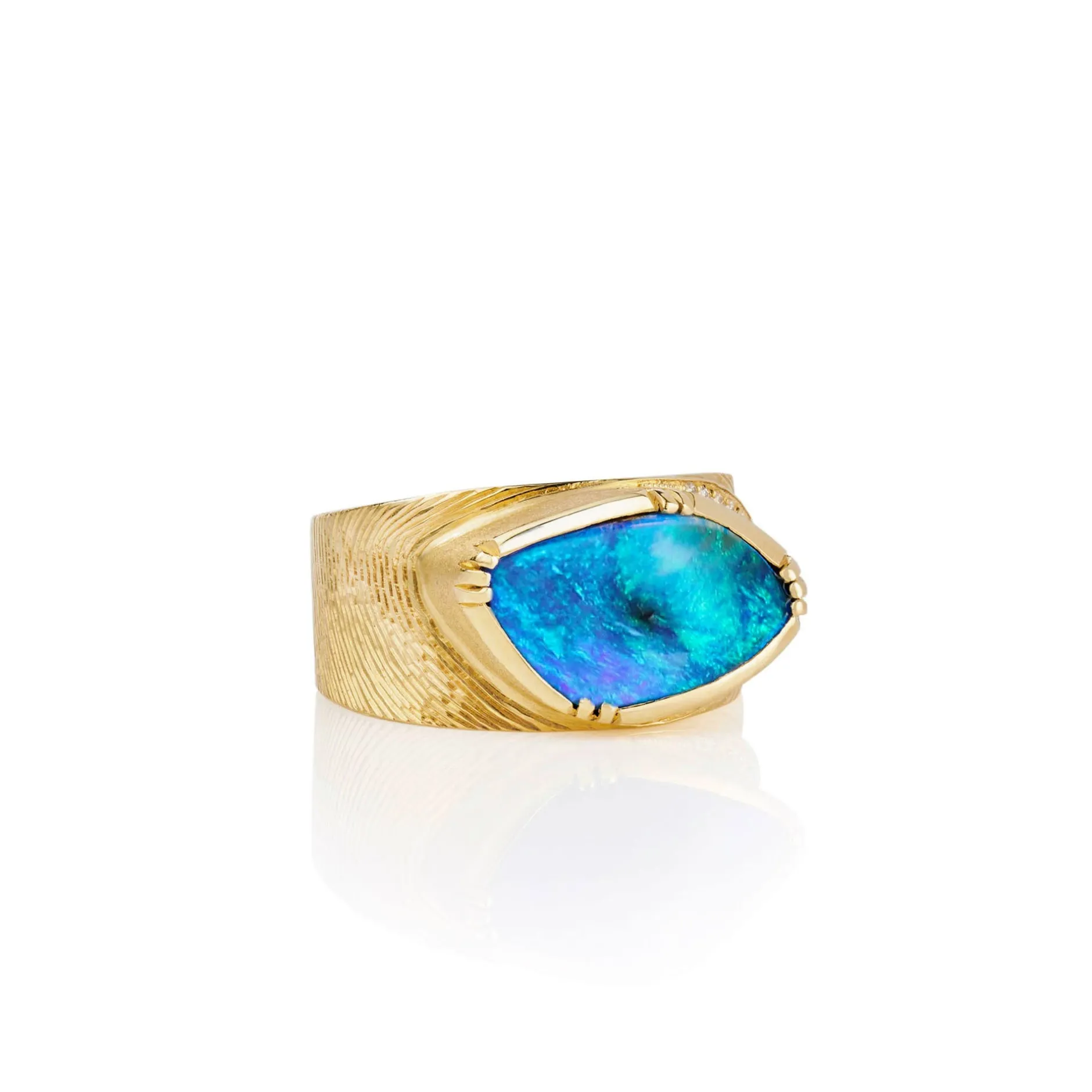 OPAL ELLIPSE ENGRAVED RING^Brooke Gregson Sale