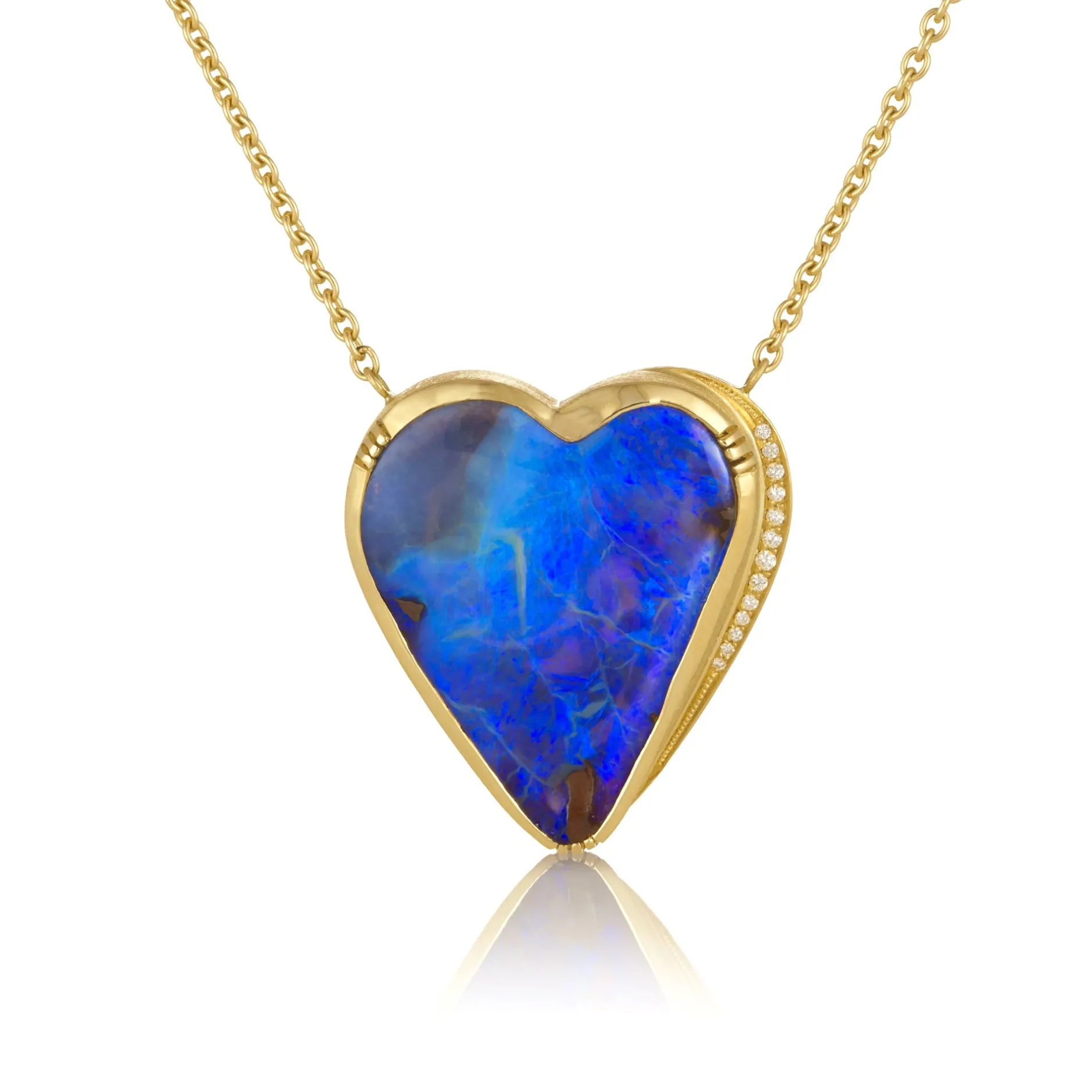 OPAL HEART HALO NECKLACE^Brooke Gregson Online