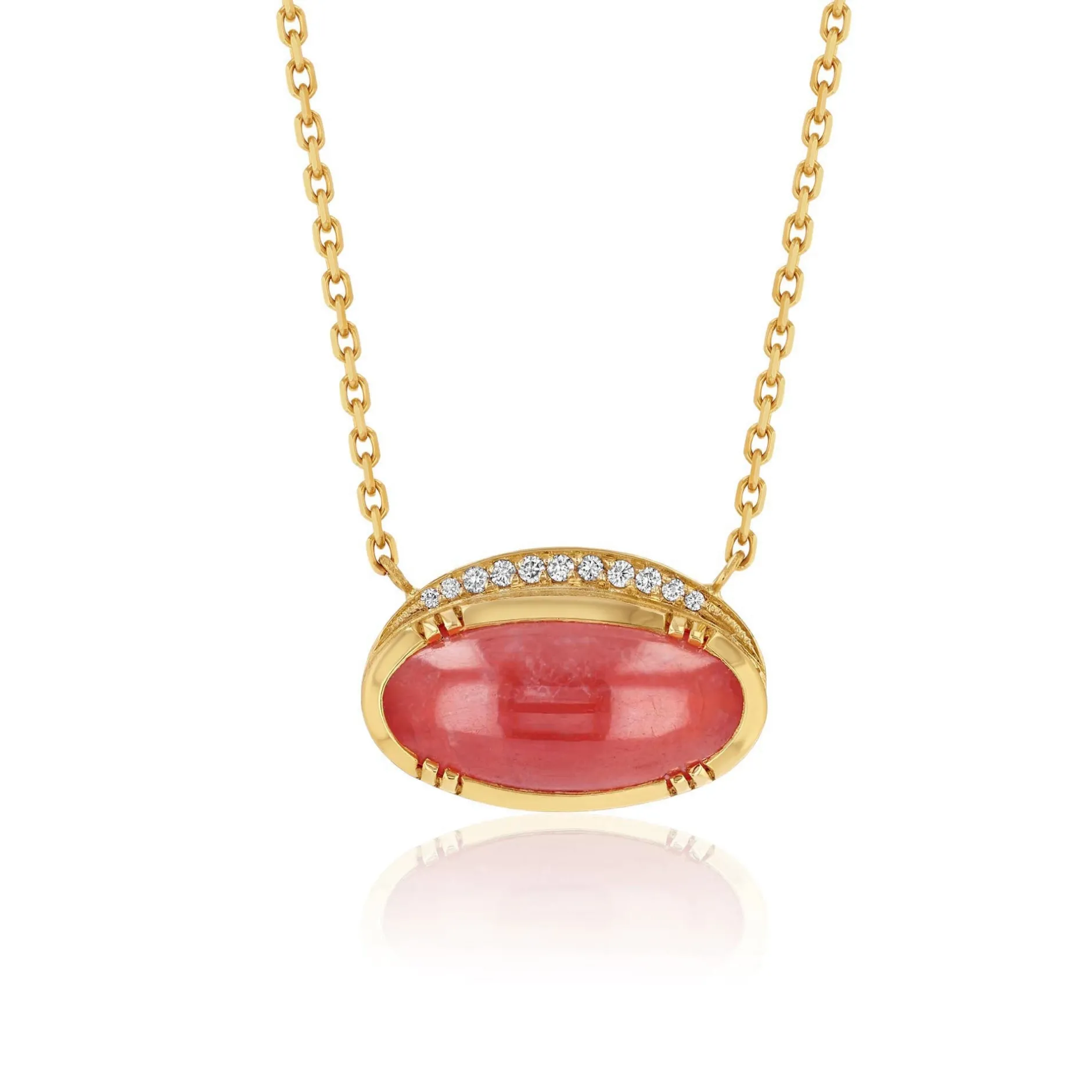 ORBIT RHODOCHROSITE HALO NECKLACE^Brooke Gregson Hot