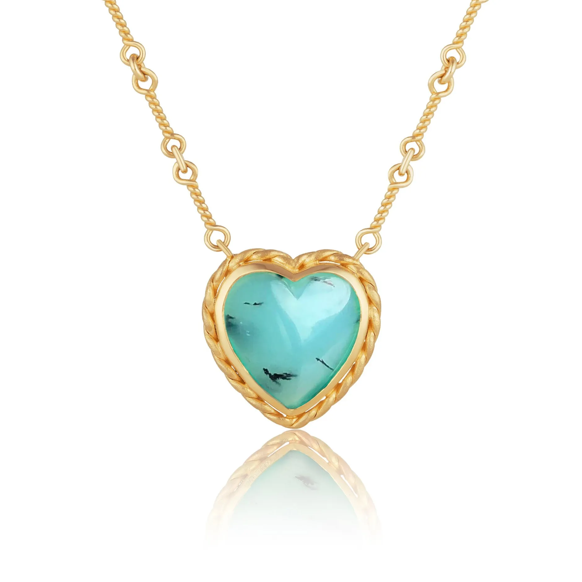 PERUVIAN OPAL HEART TWIST NECKLACE^Brooke Gregson Store