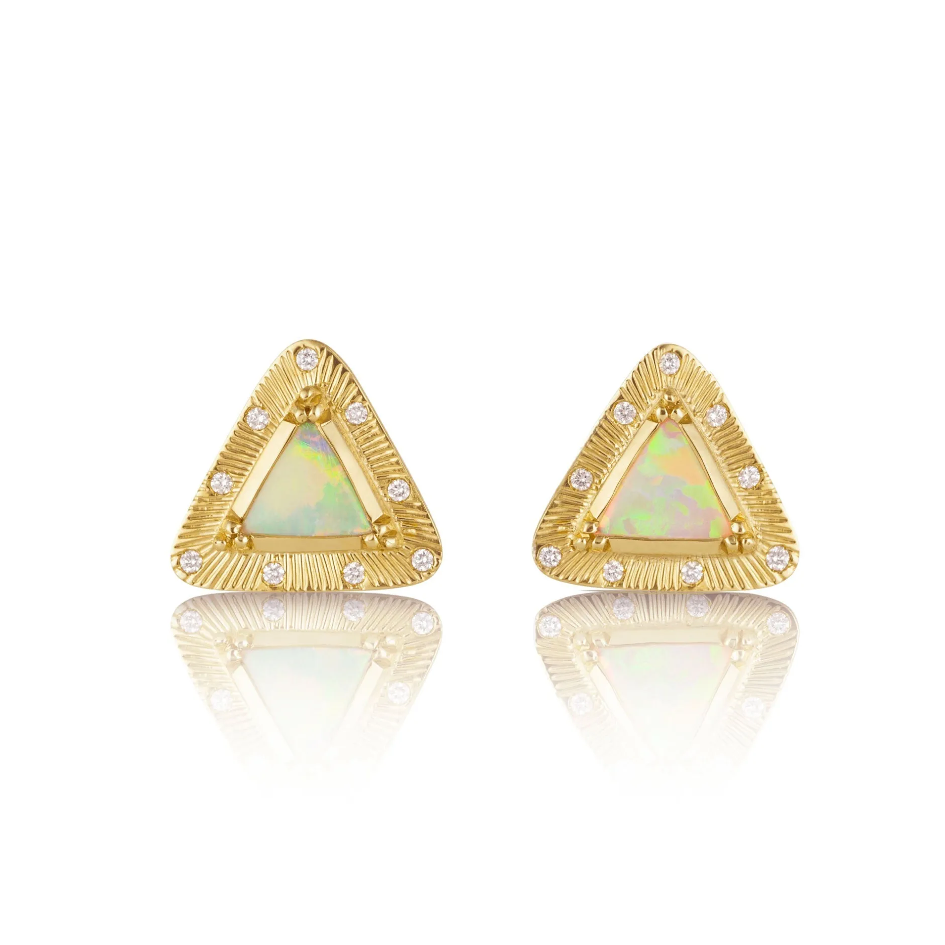 PYRAMID STARLIGHT OPAL STUD EARRINGS^Brooke Gregson Flash Sale