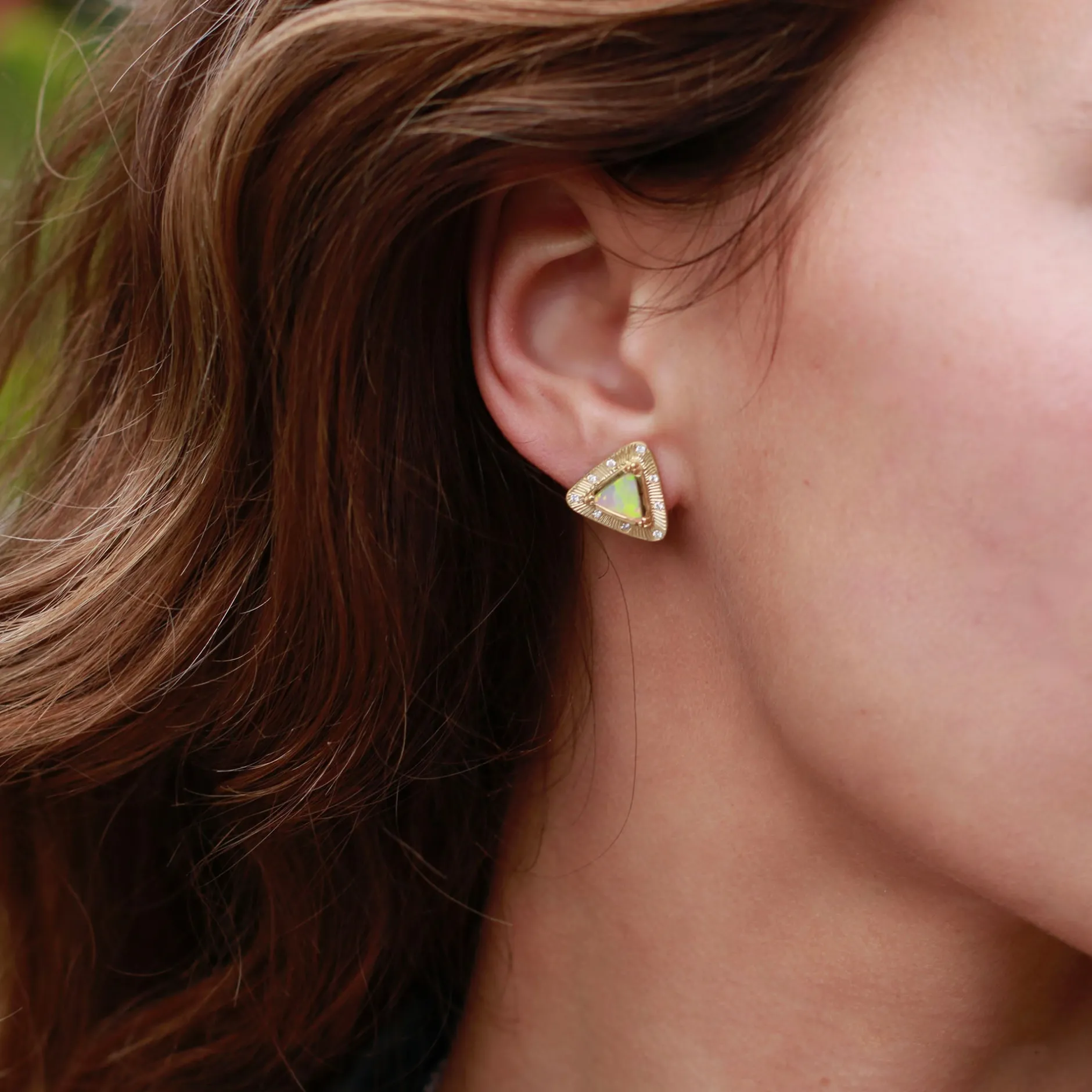 PYRAMID STARLIGHT OPAL STUD EARRINGS^Brooke Gregson Flash Sale