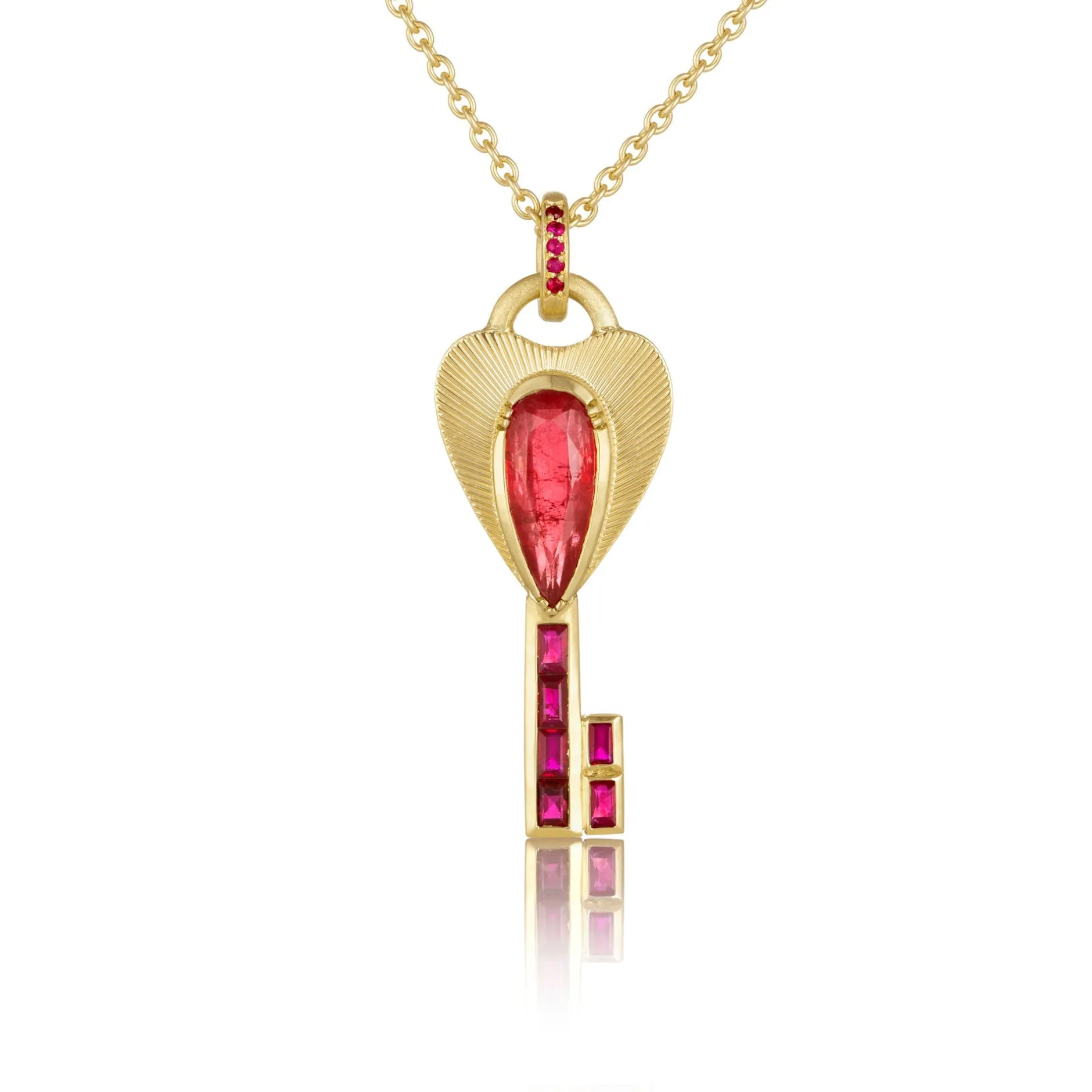 Rhodonite Ruby Key Necklace^Brooke Gregson Outlet