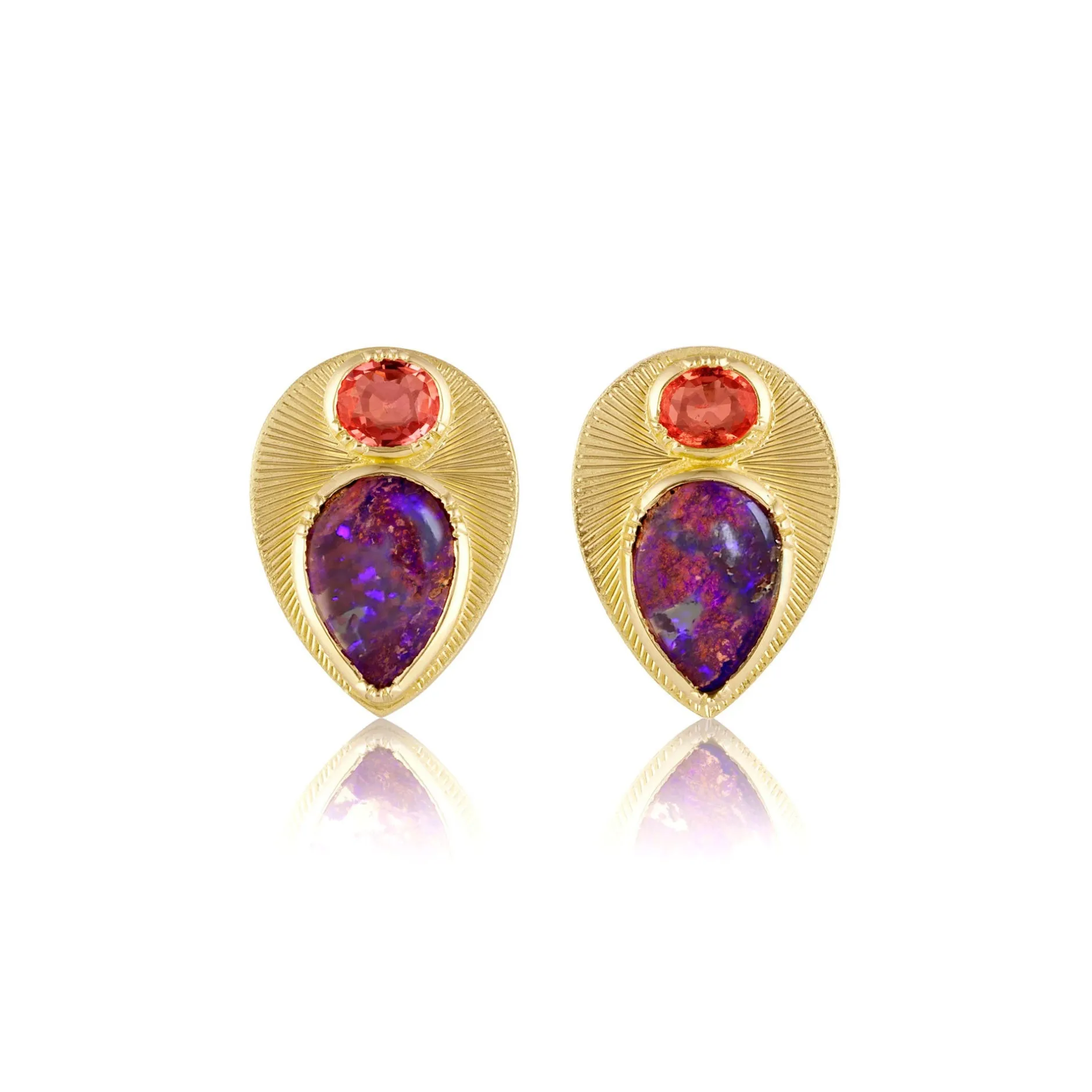 SAPPHIRE OPAL FAN EARRINGS^Brooke Gregson Best