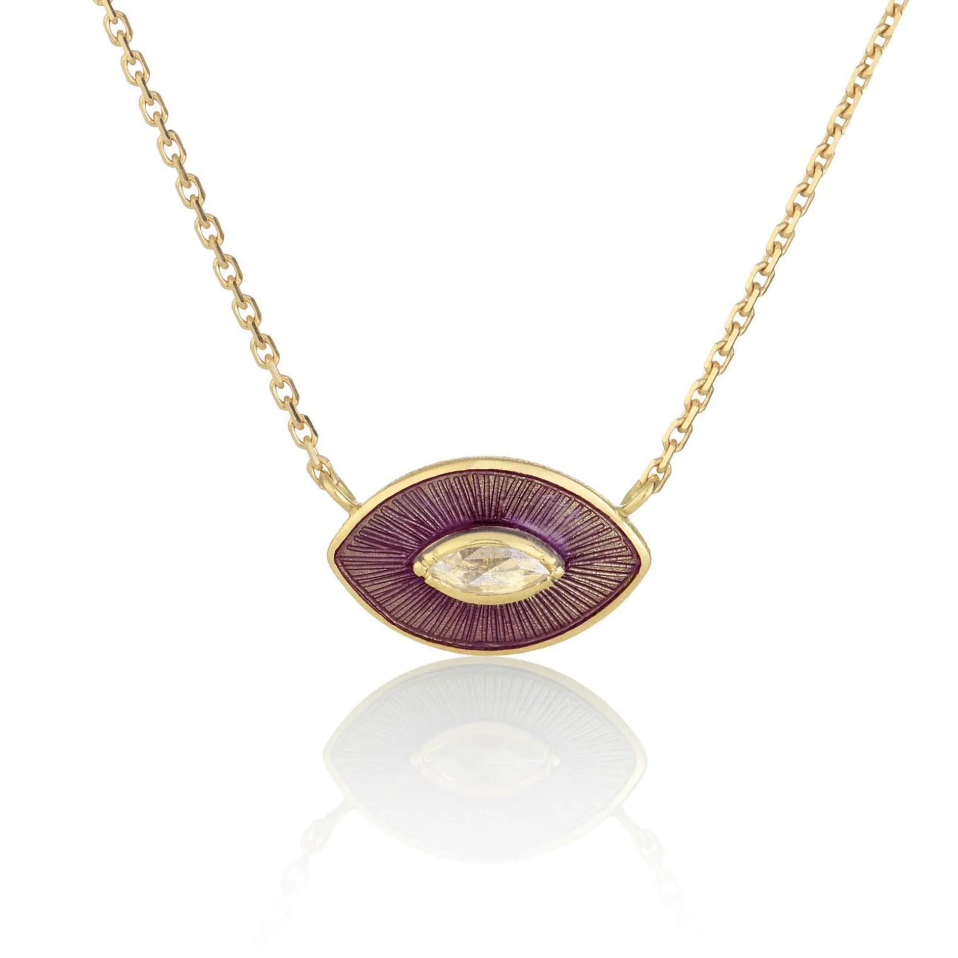 Talisman Grape Enamel Diamond Necklace^Brooke Gregson Discount