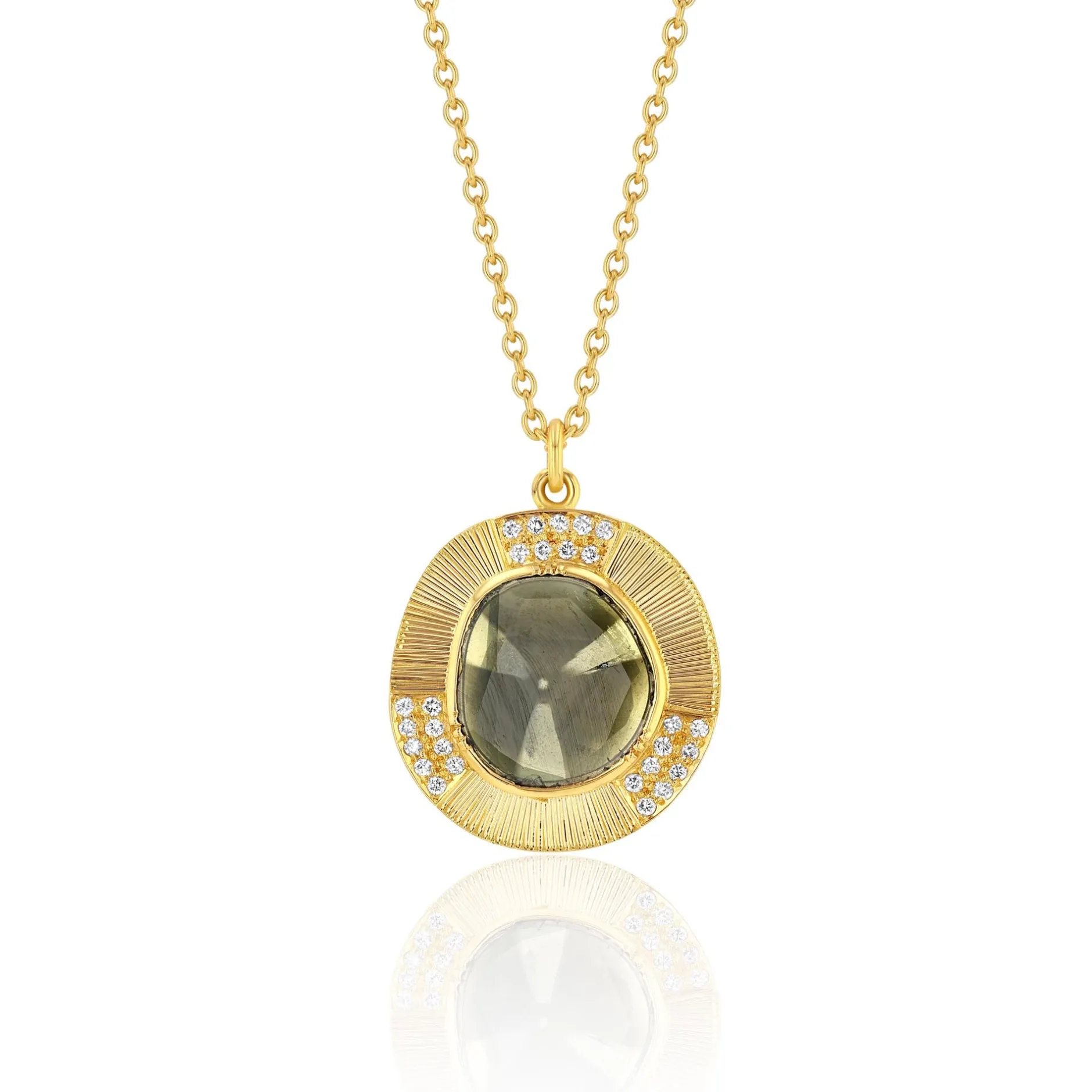 TALISMAN SHIELD DIAMOND SLICE NECKLACE^Brooke Gregson Discount